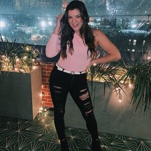 Fab’rik Pink One-Shoulder Bodysuit - size L